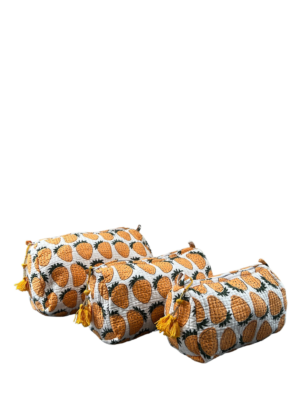 (M039) Make Up Bag Yellow Strawberry