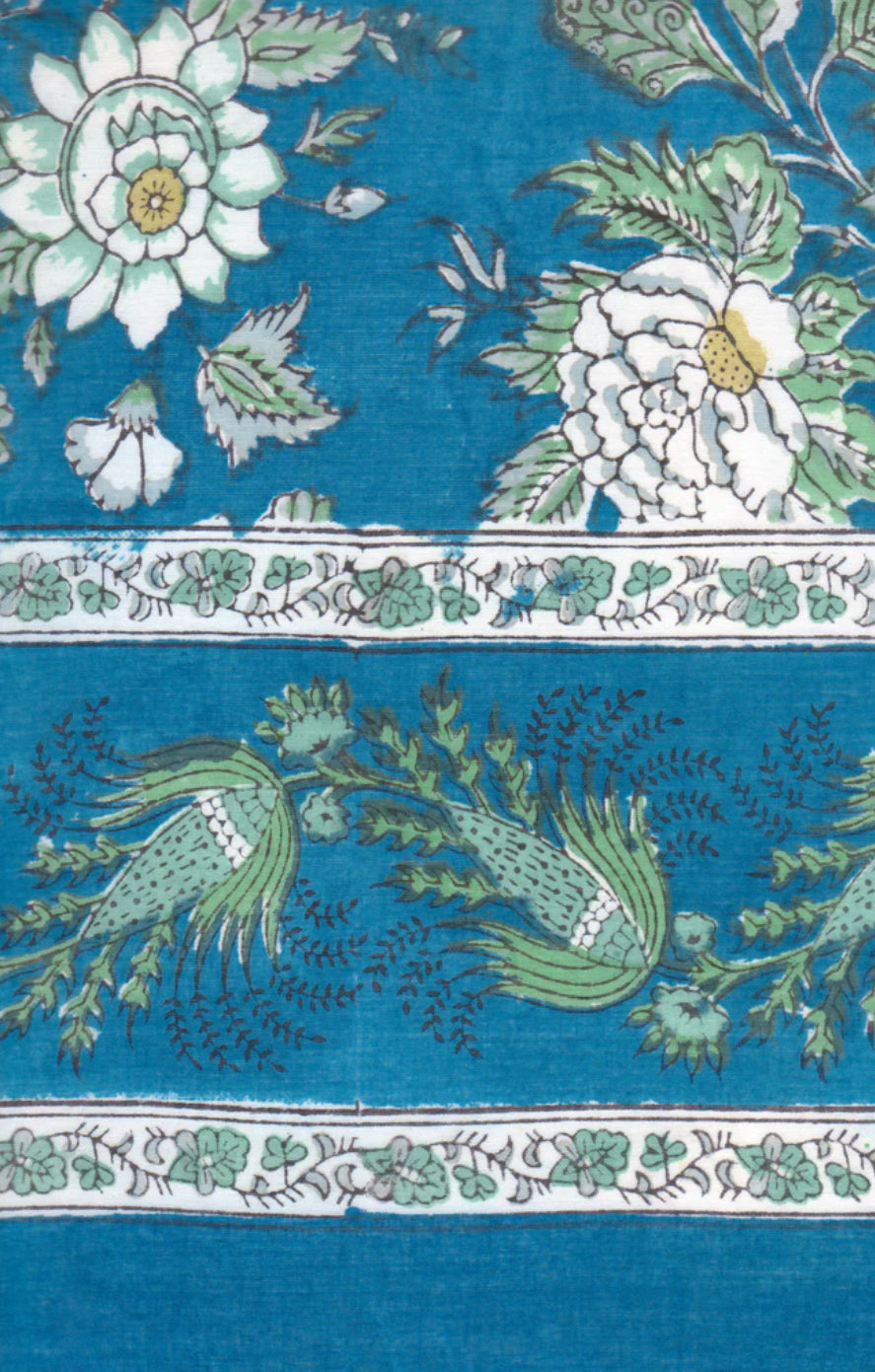 (AS32) Briar Rose Blue Scarf