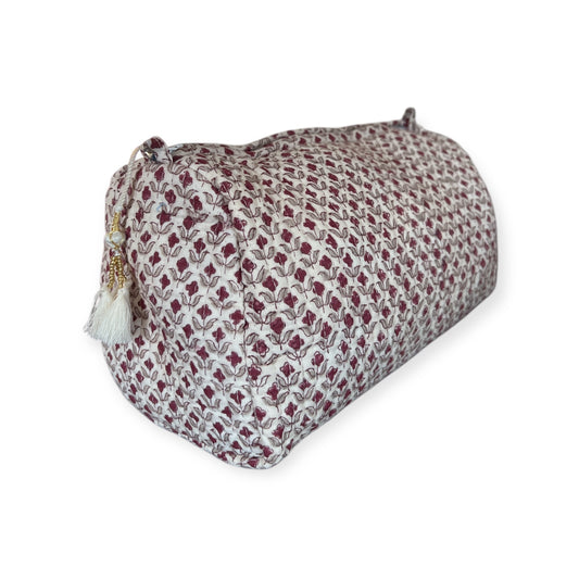 (NLM127) Make Up Bag Red + Gray Small Buti