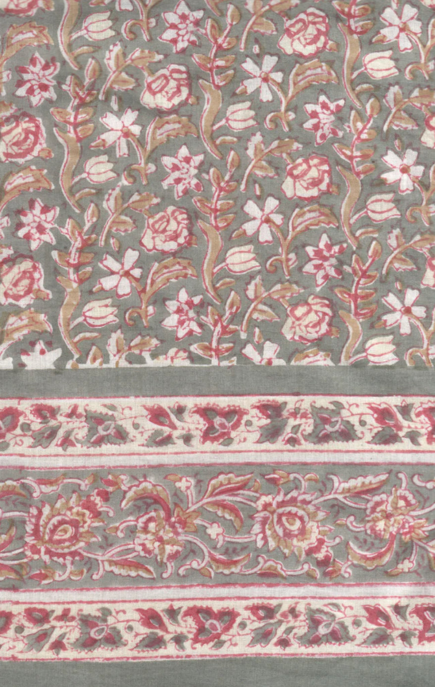 (AS22) Sage Green Autumn Wildflowers Scarf