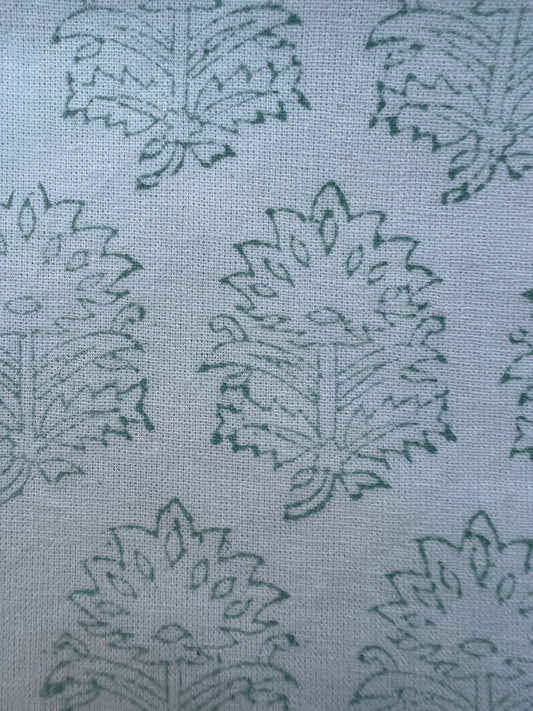Seaglass Blue Block Printed Tea Towel