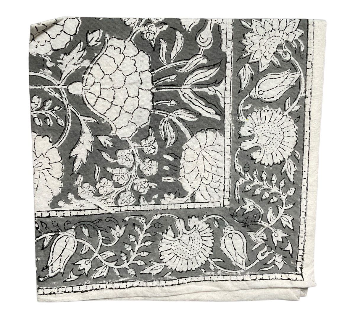 Gray Floral Napkins