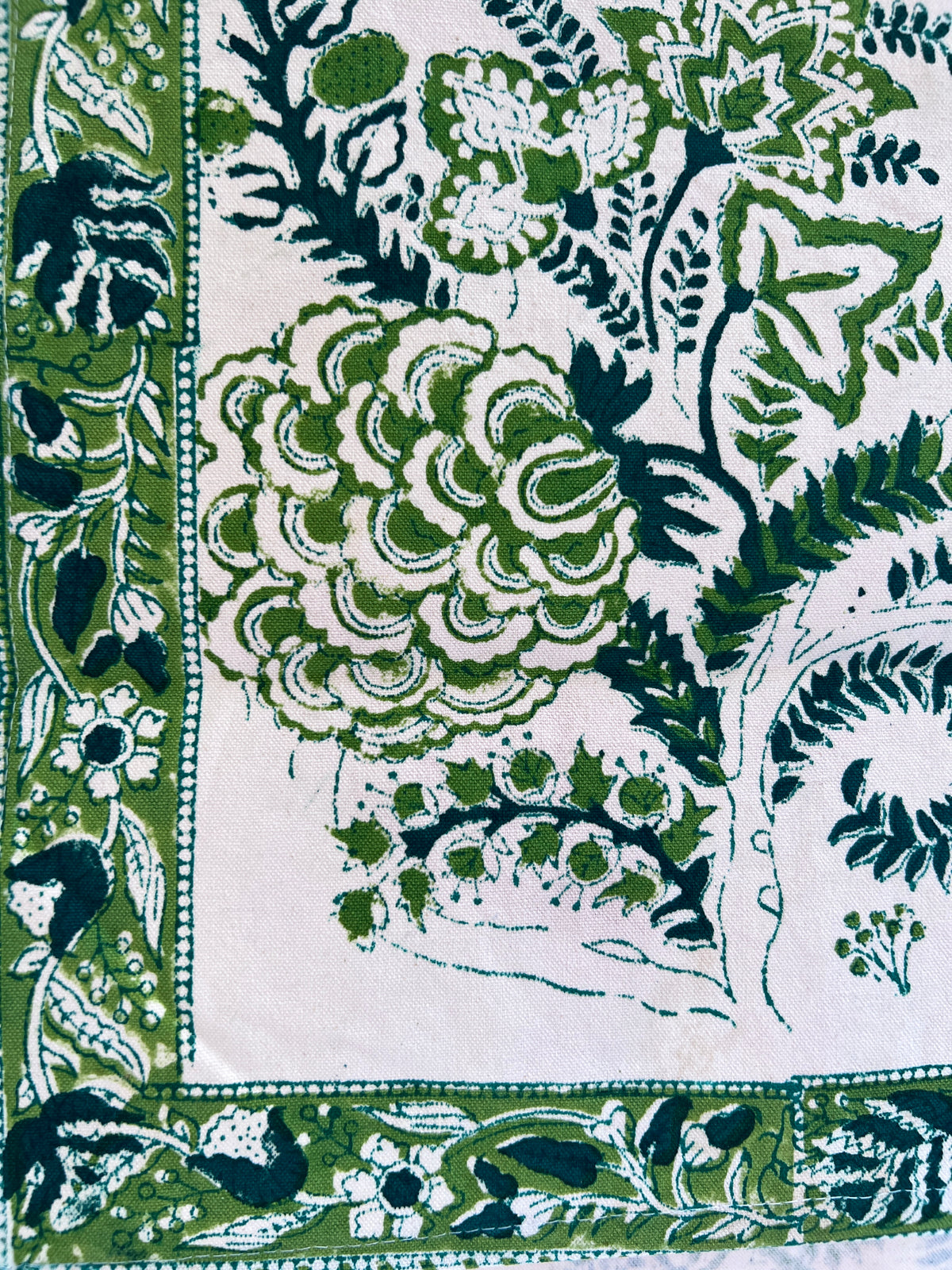 Morning Glory Green Table Runner (14" x 70")