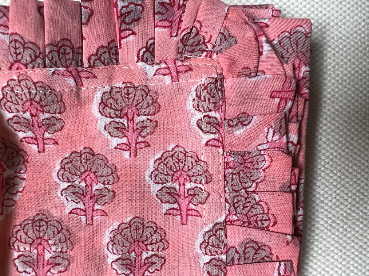 Pink Buti Ruffle Napkins
