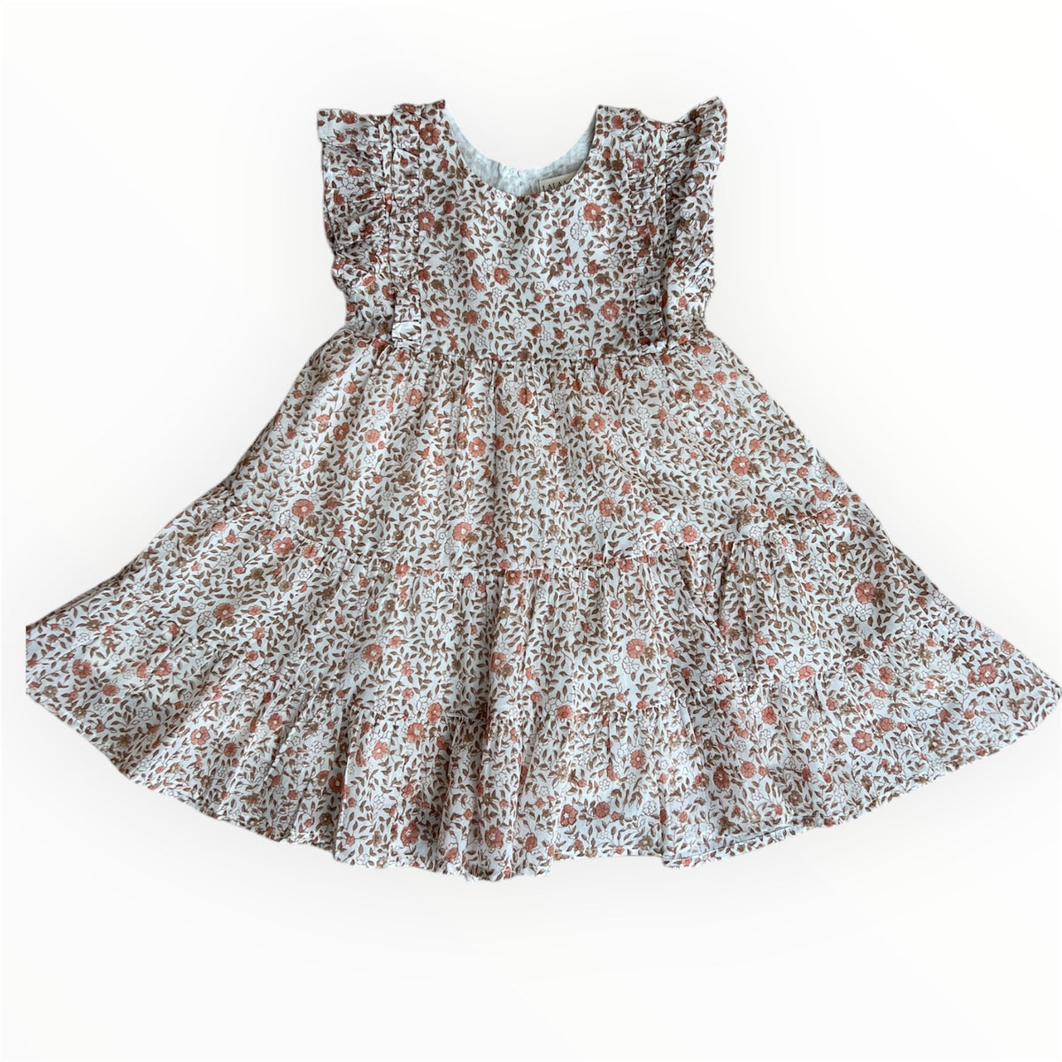 Child’s Sophia Dress Brown/Pink