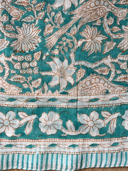 Aqua Bird of Paradise Sarong (23H)