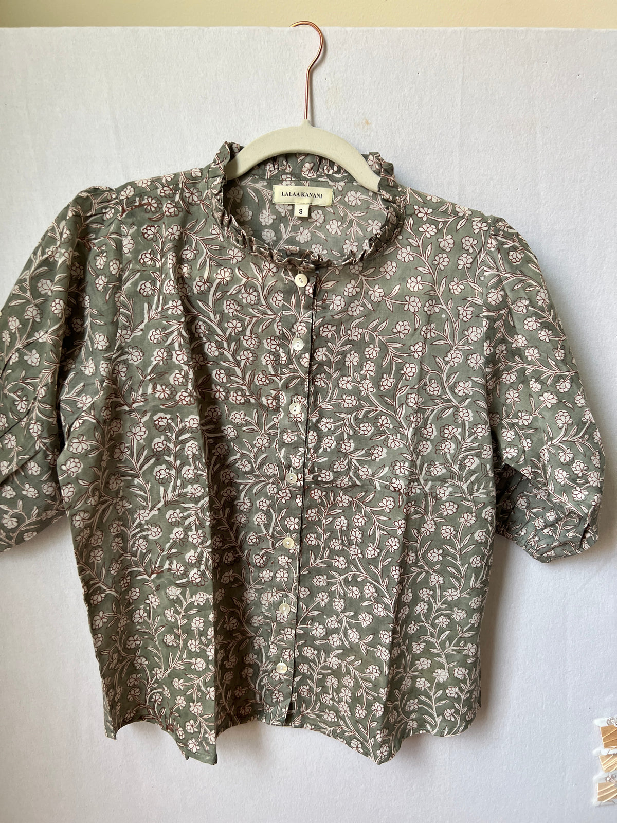 Bennie Top- Green Floral