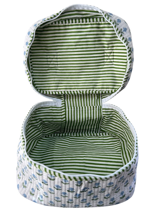 Vanity Tote Blue Green Small Buti (V003)