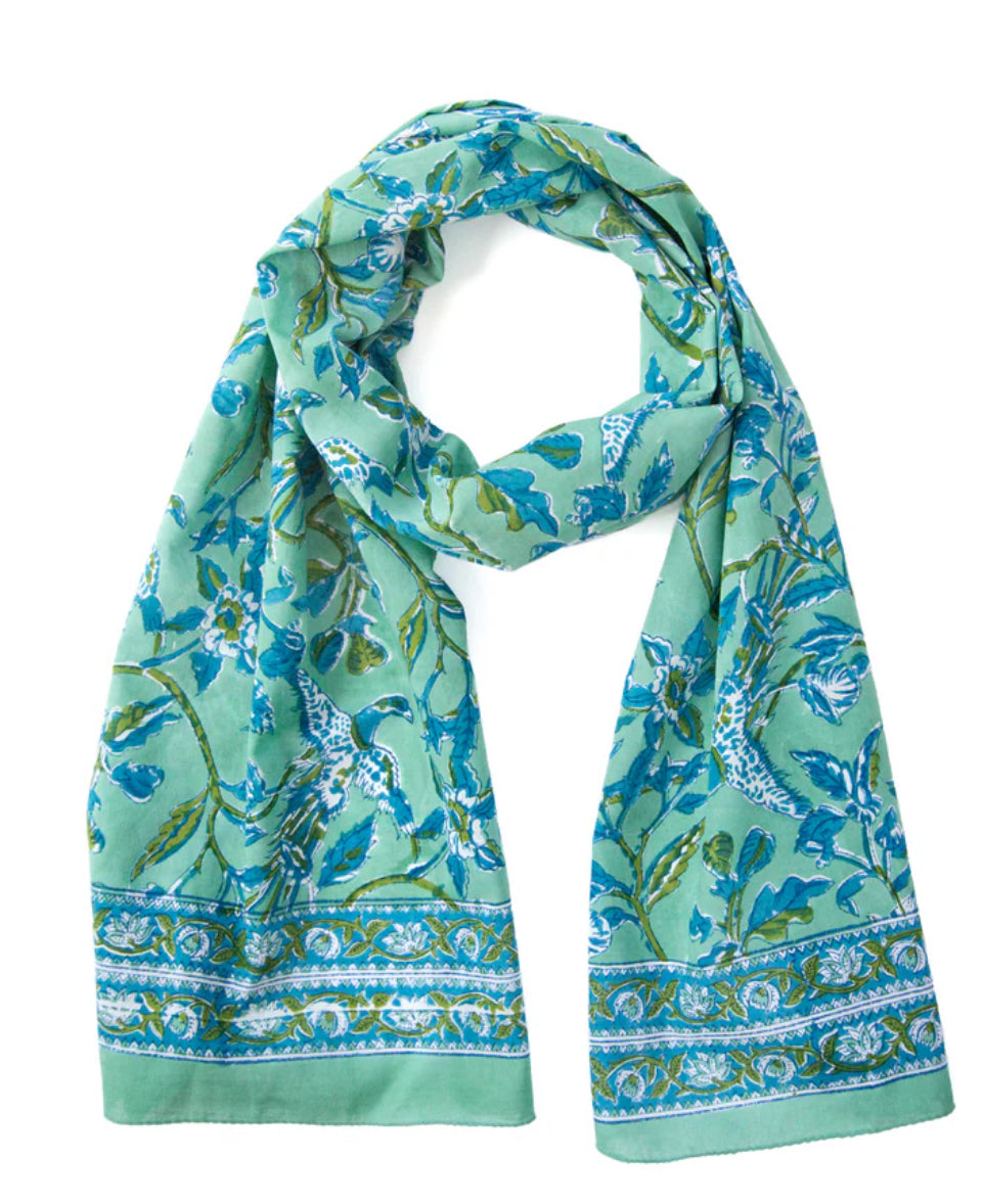 (AS11) Mint Green Phoenix Scarf