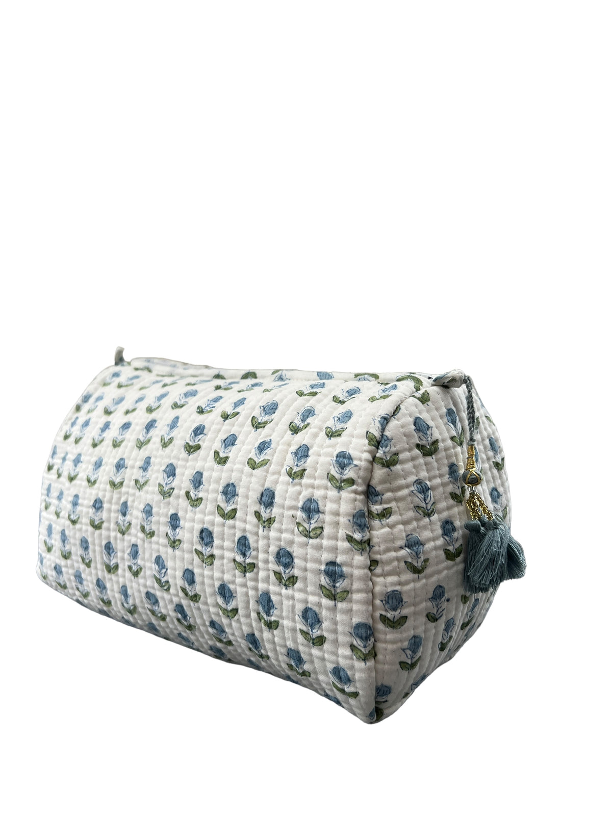 (M107) Make Up Bag Blue Green Small Buti