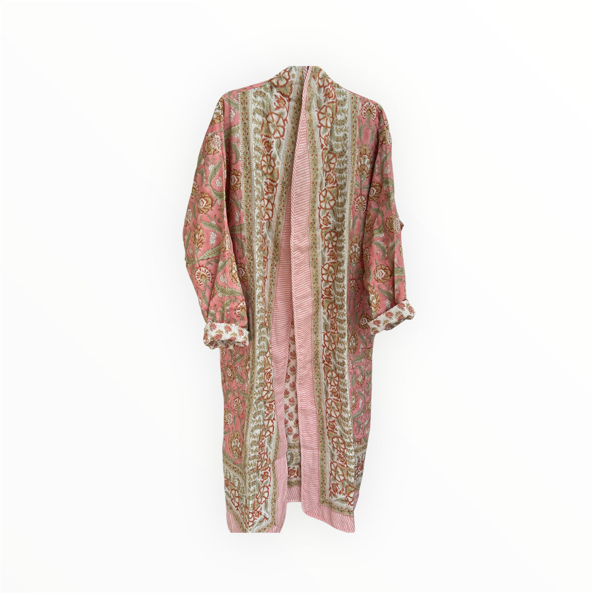 July Reversible Quilted Robe in Pink