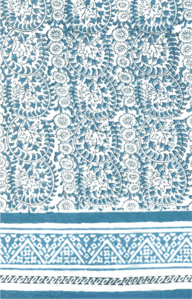 (AS15) Wedgewood Blue Lace Motif Scarf