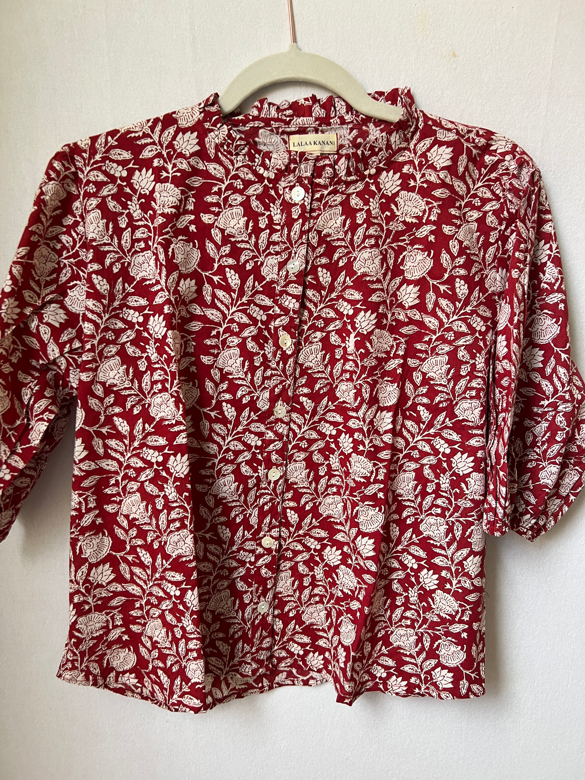 Bennie Top- Red Floral