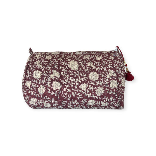 (NLM120) Make Up Bag Burgundy Jaal