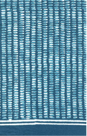 (AS13) Indigo Blue Dotted Lines Scarf
