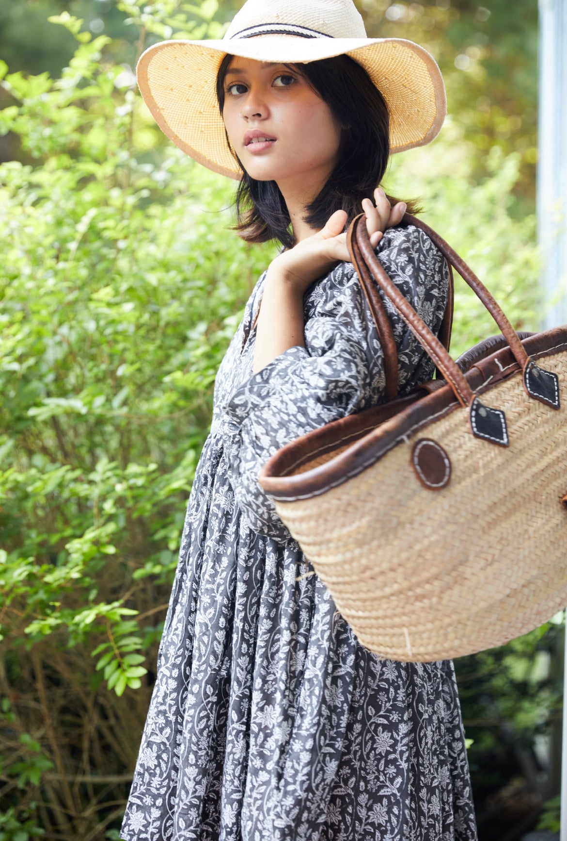 Josette Maxi Dress-Black + White