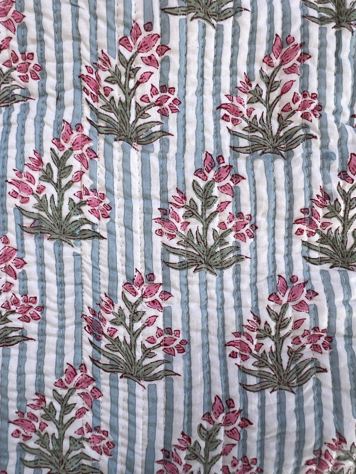 Blue Stripe Jewelry Roll