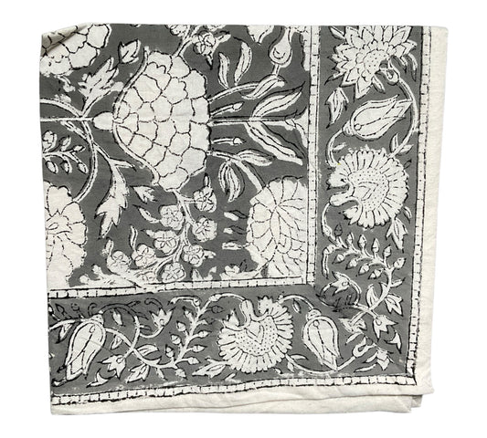 Gray Floral Napkins