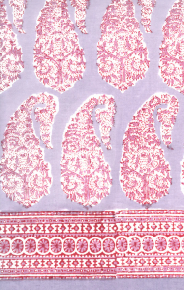 (AS19) Lavender Purple Pink Paisley Scarf