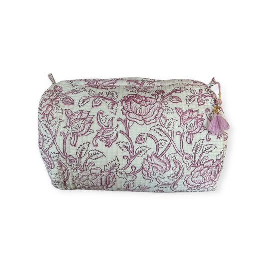 (NLM114) Make Up Bag Purple Pink Jaal Vines