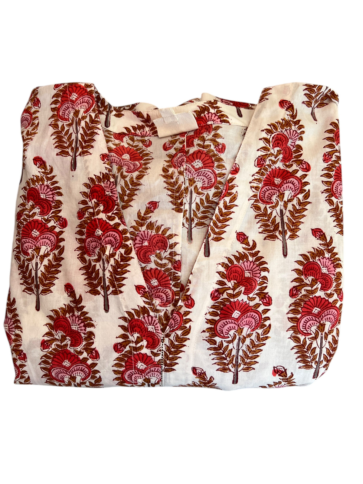 Red Brown Kaftan Dress