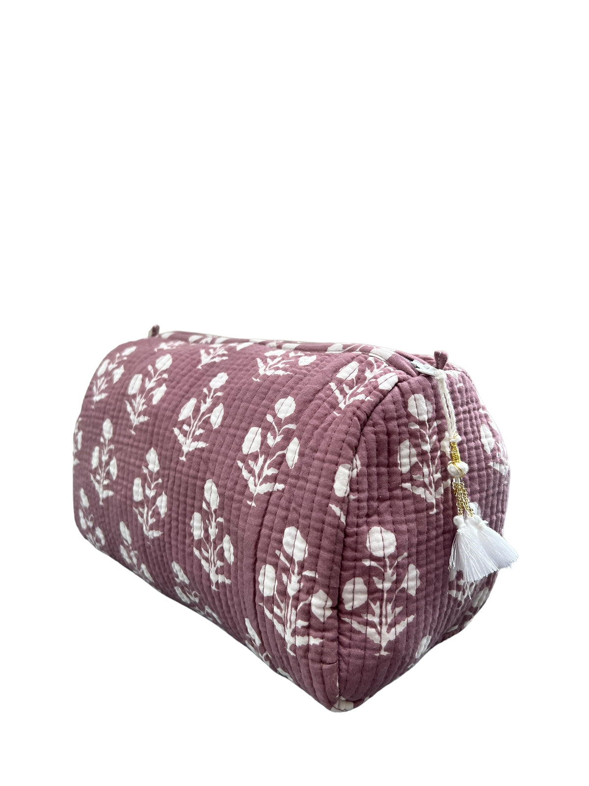 (M099) Make Up Bag Mauve Purple Resist Print