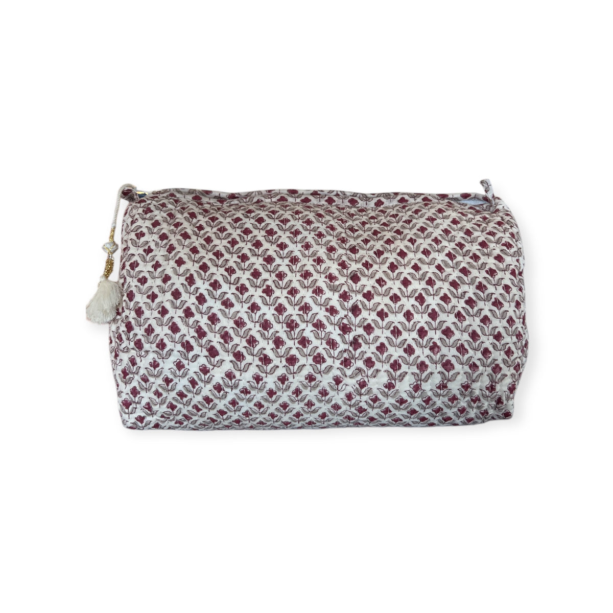 (NLM127) Make Up Bag Red + Gray Small Buti