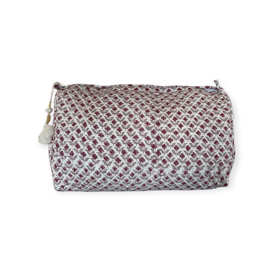(NLM127) Make Up Bag Red + Gray Small Buti