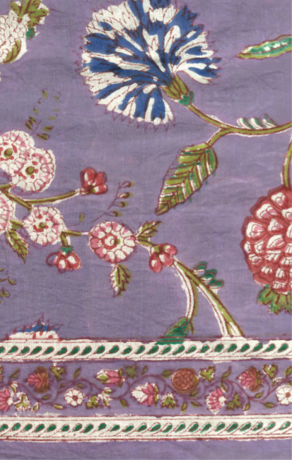(AS17) Lavender Purple Floral Scarf