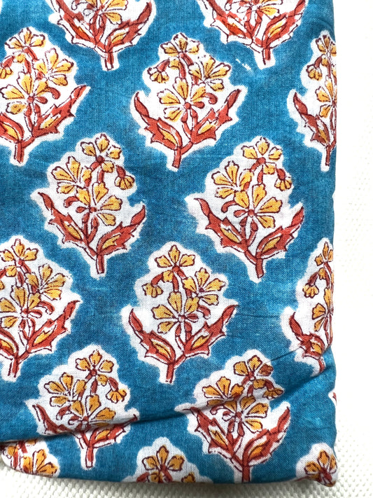 Blue Buti Ruffle Napkins