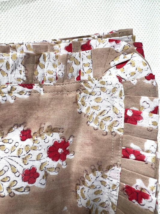 Tan + Red Buta Napkins