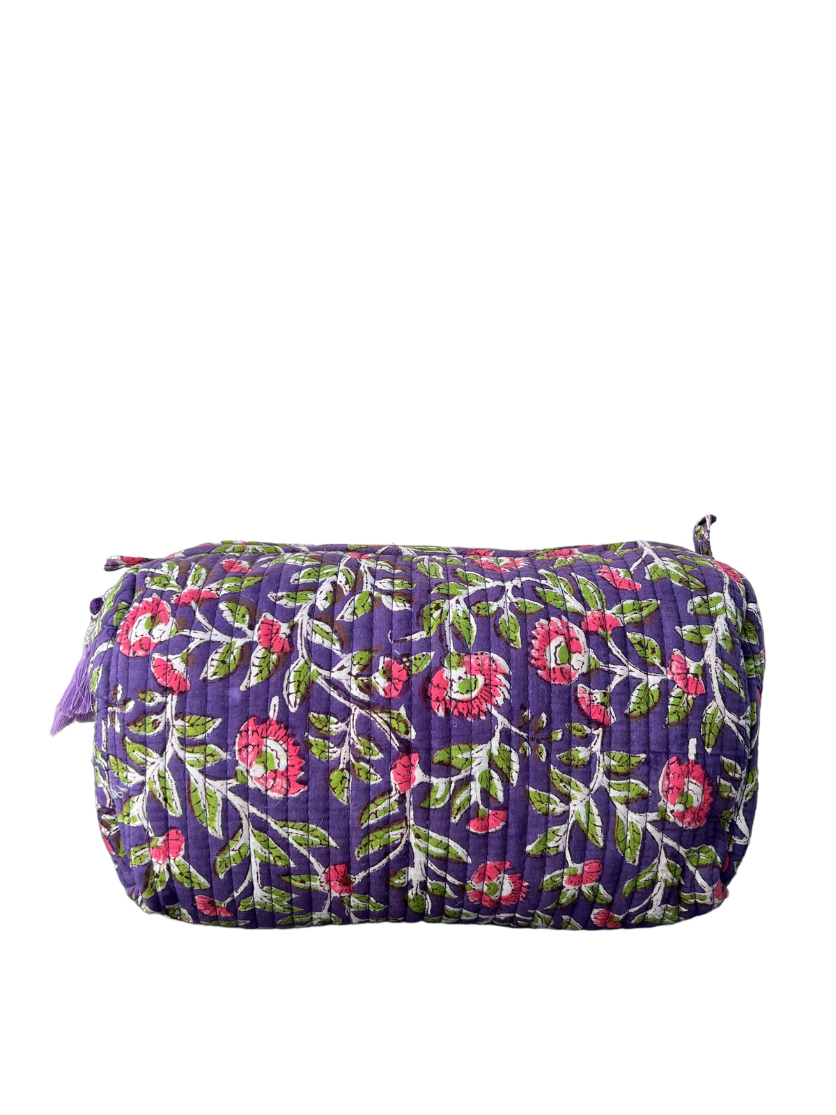 (M089) Make Up Bag Purple Floral