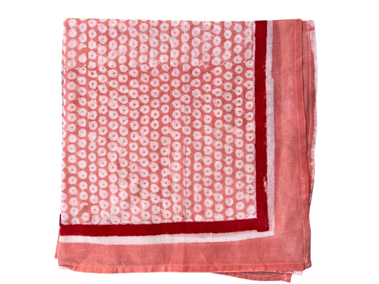 Pink Dots Red Stripe BANDANA