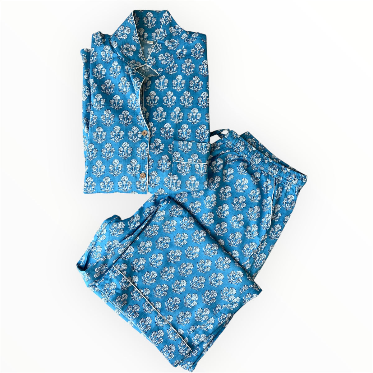 Blue Buti Long Sleeved Pajama Set