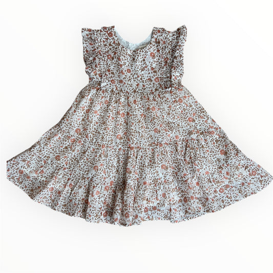 Child’s Sophia Dress Brown/Pink
