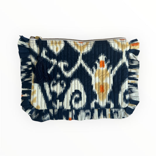Frilly Clutch Blue Suzani A102