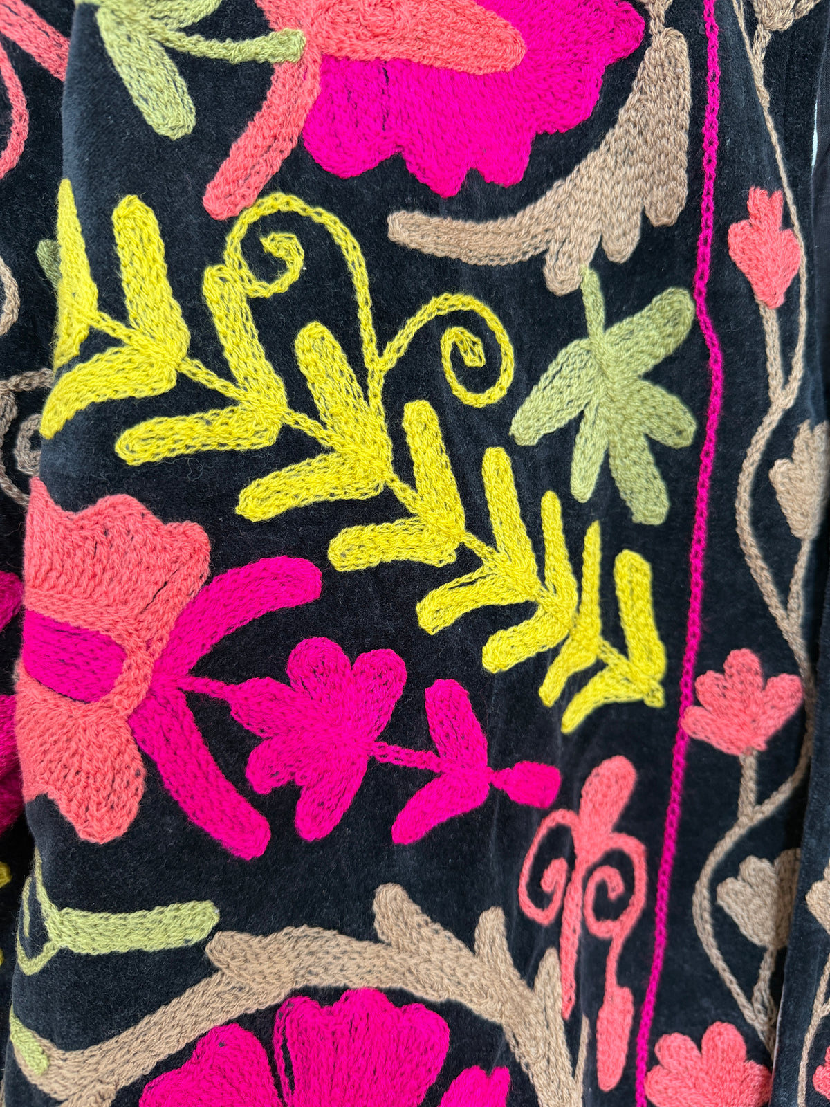 Black Dahlia Embroidered Short Jacket