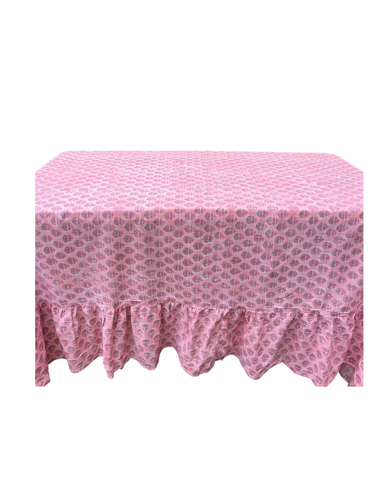 Pink Buti Ruffle Table Linens