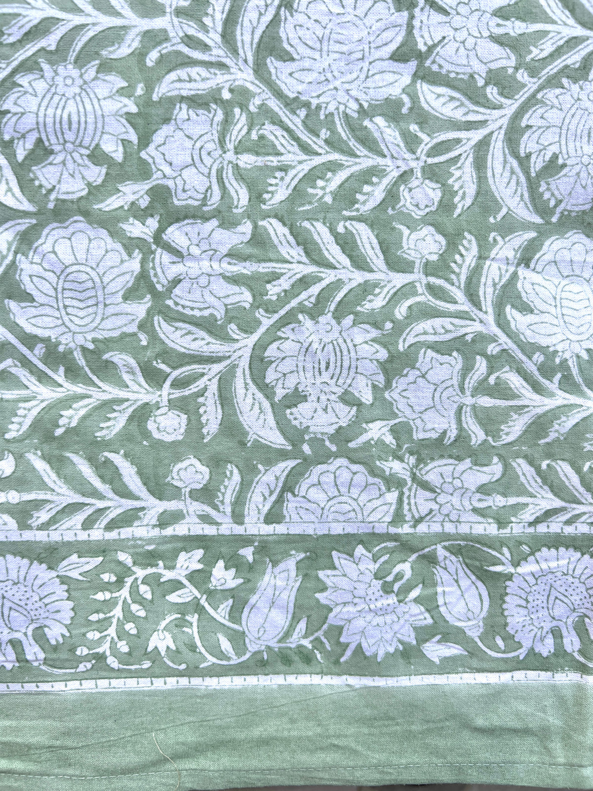 Outdoor Table Linens with Umbrella Hole - Sage Green