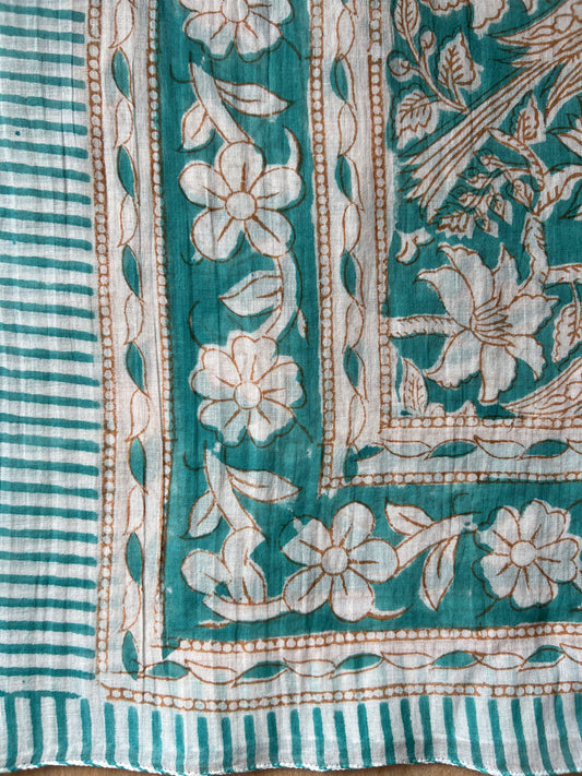 Aqua Bird of Paradise Sarong  (23H)