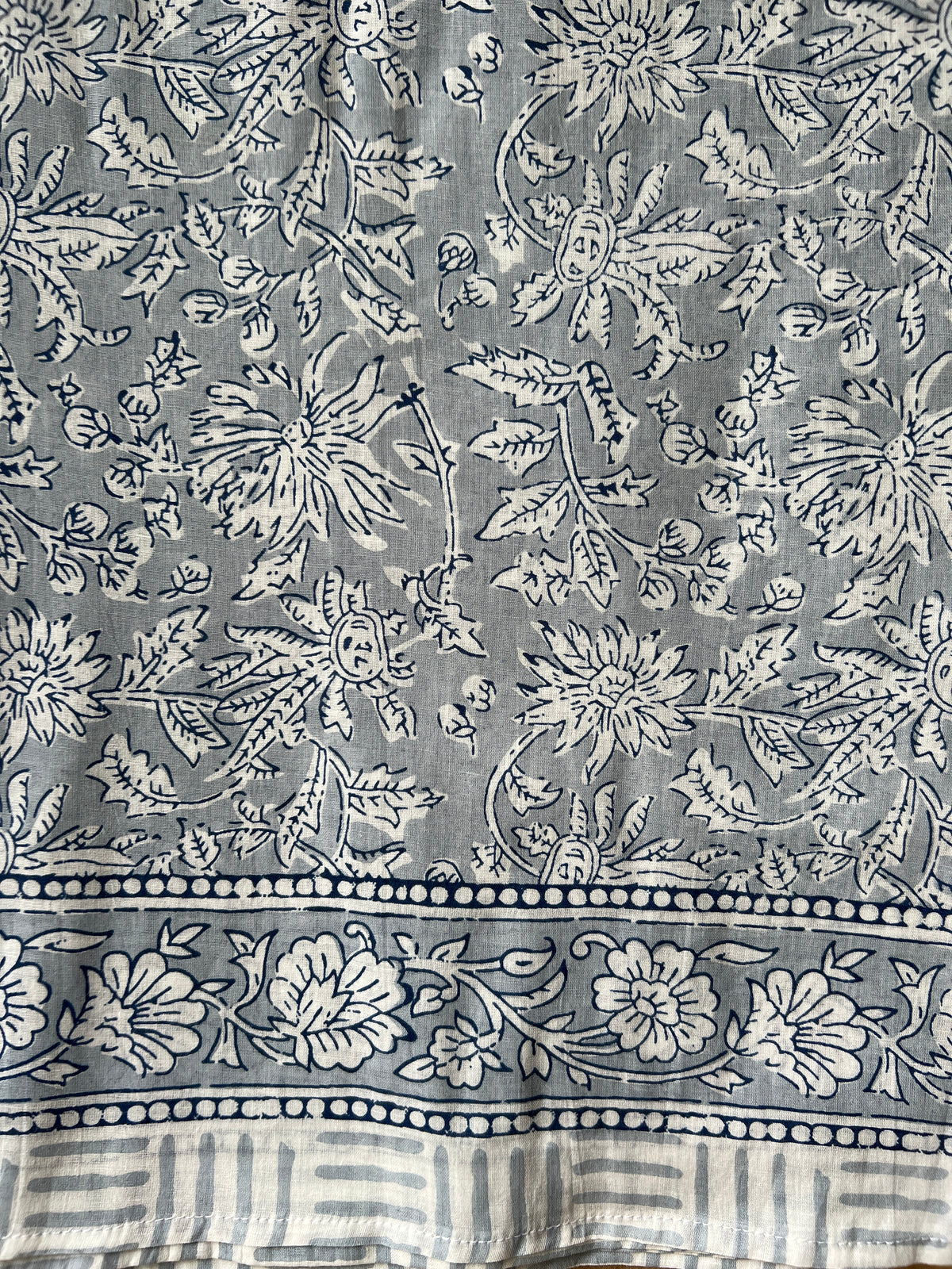 Grayish Dark Blue Floral Sarong (22Q)