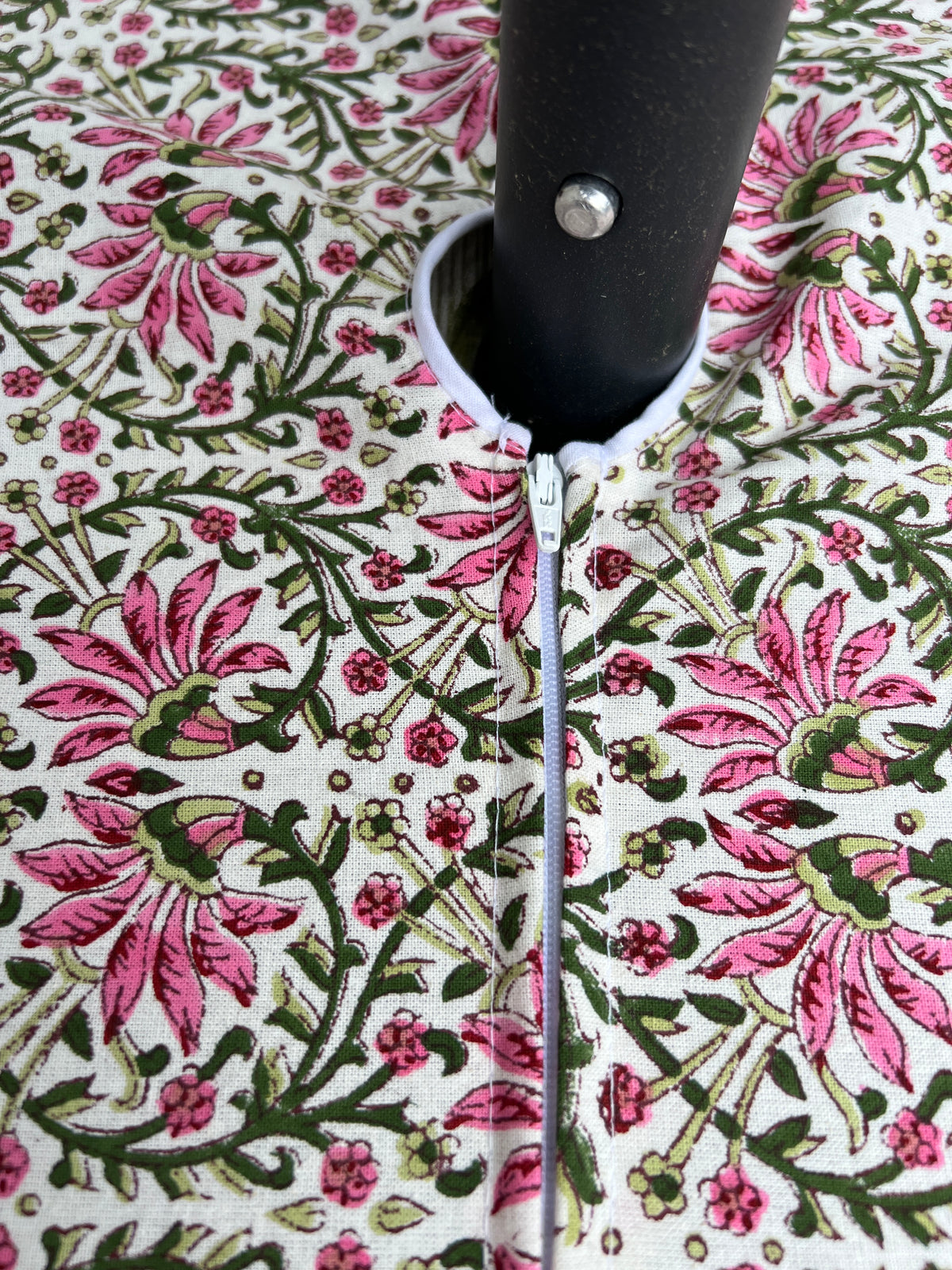Outdoor Table Linens with Umbrella Hole - Jana White