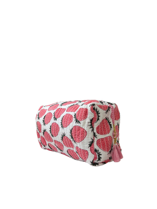 (M001) Make Up Bag Strawberry Pink