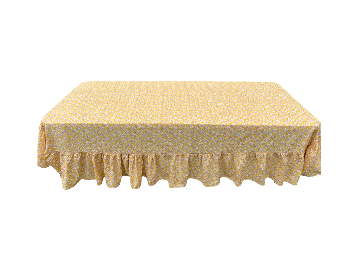 Yellow Buti Ruffle Table Linens