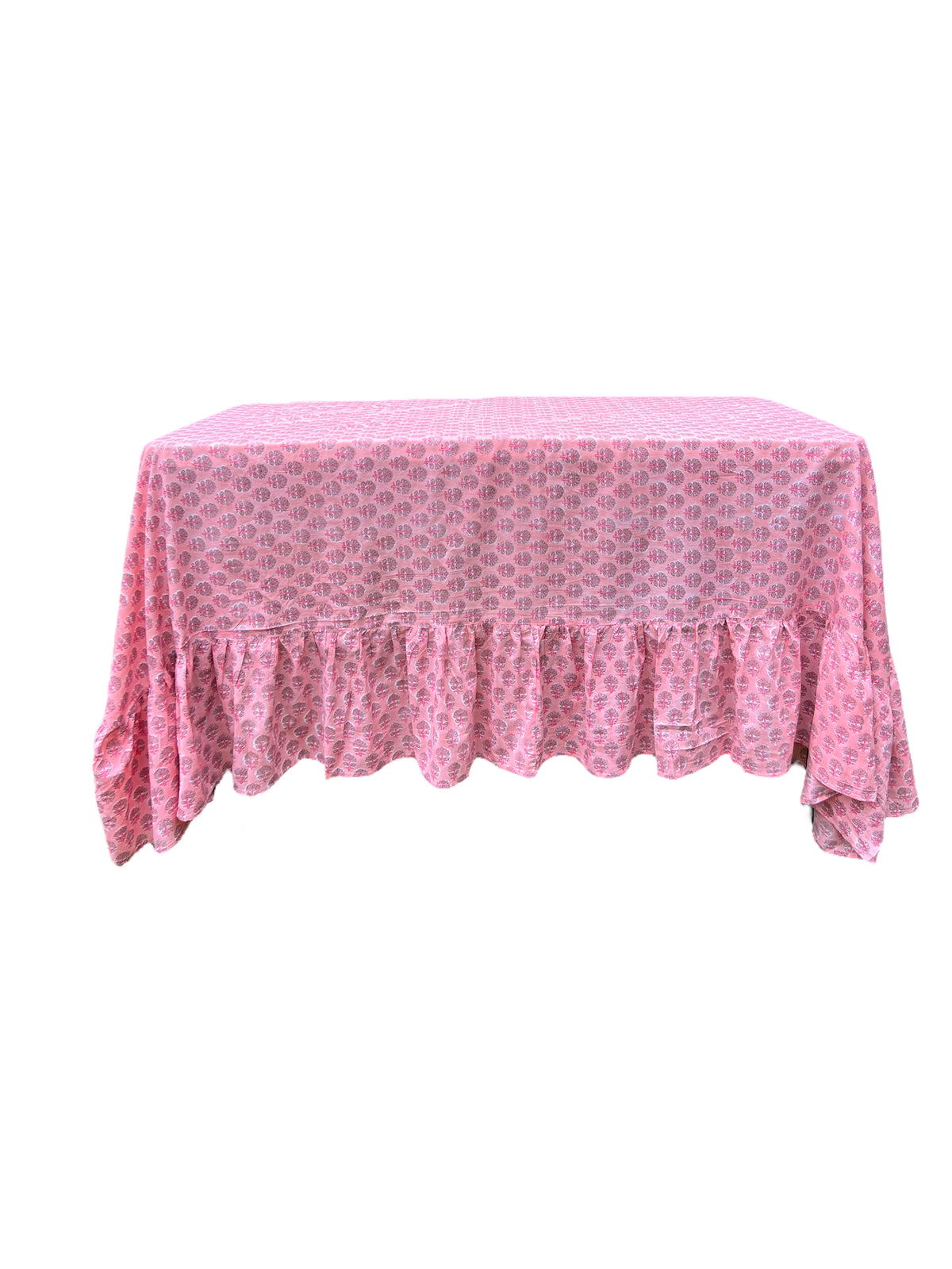 Pink Buti Ruffle Table Linens