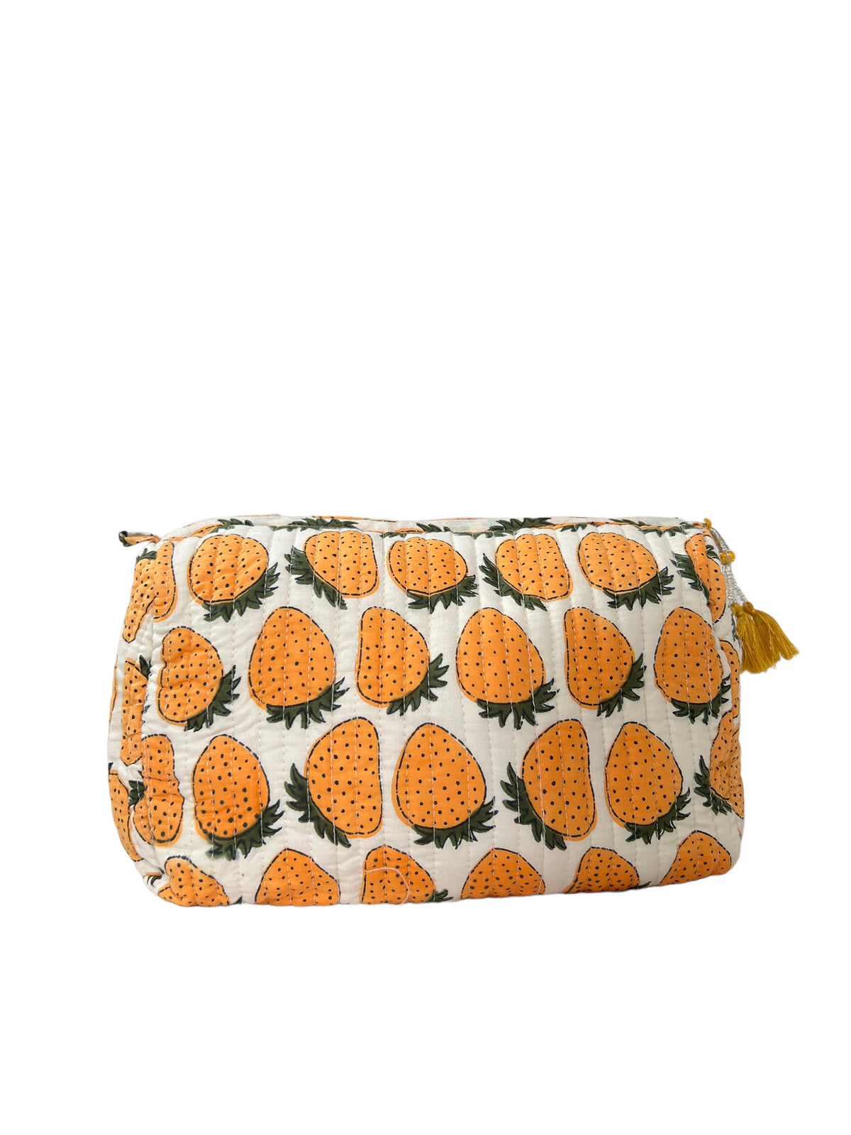 (M039) Make Up Bag Yellow Strawberry