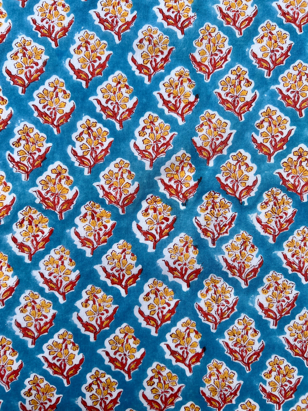 Blue Buti Ruffle Table Linens