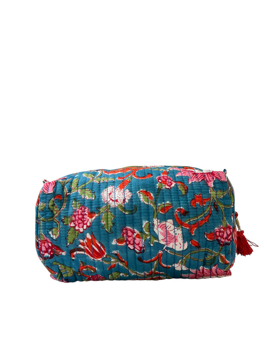 (M009) Make Up Bag Sugar Bush Teal