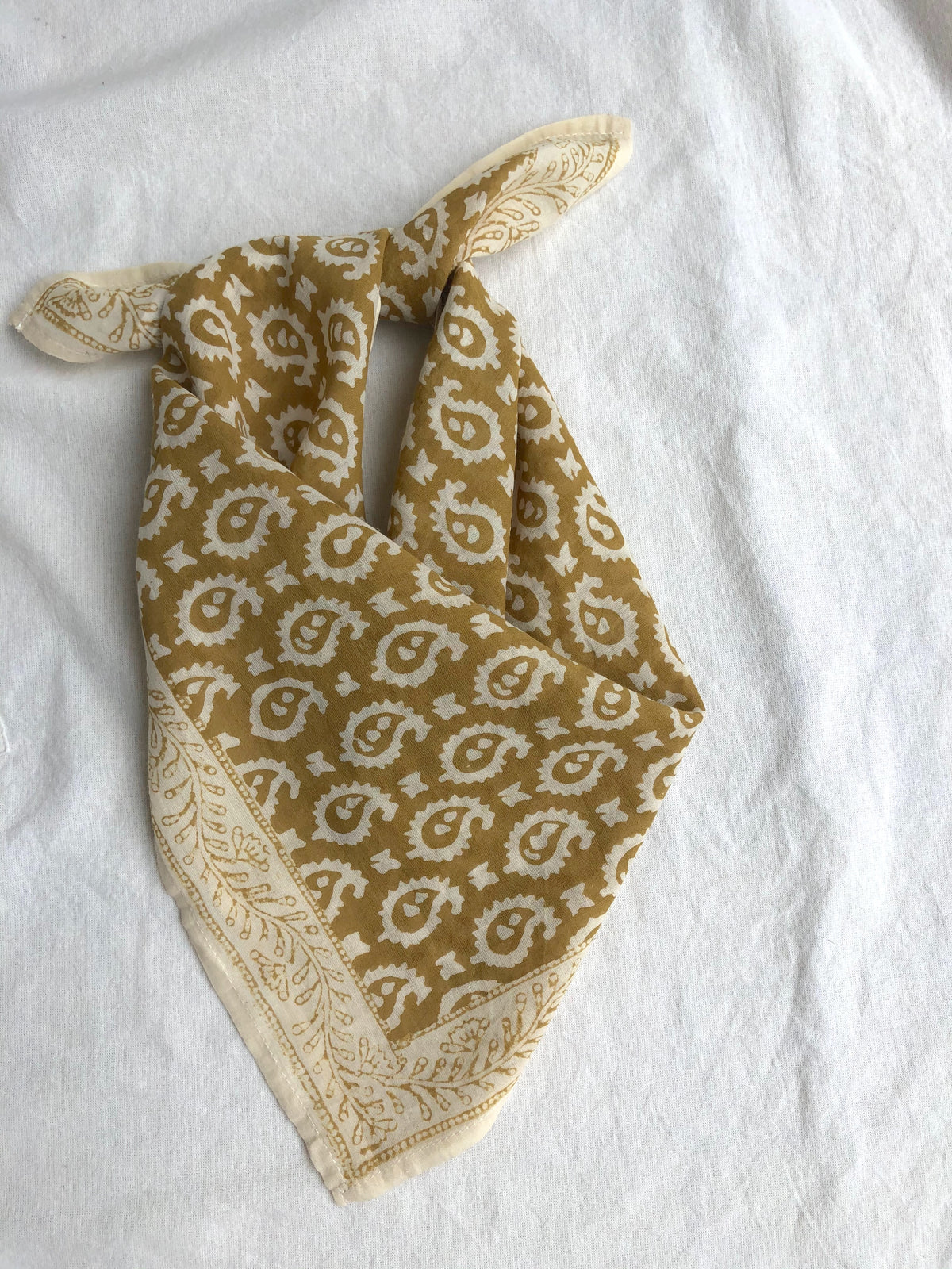 PAISLEY BANDANA - MUSTARD