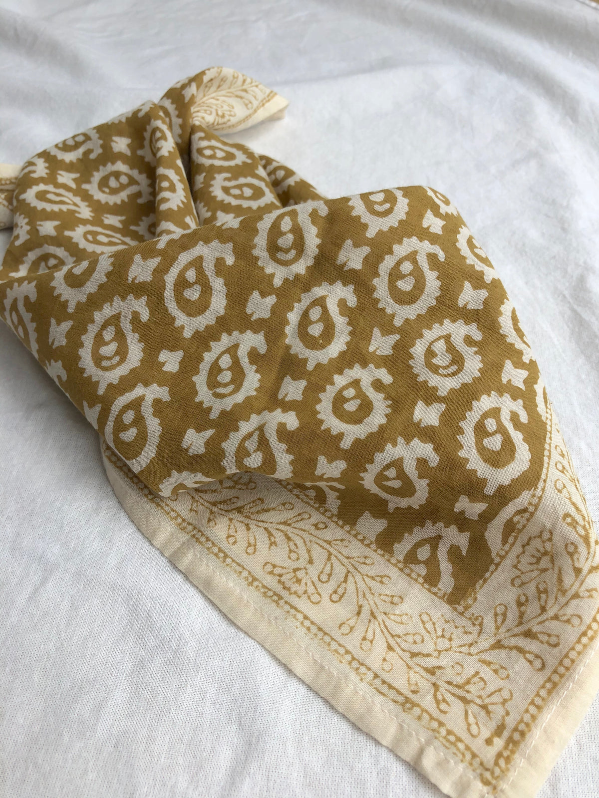 PAISLEY BANDANA - MUSTARD